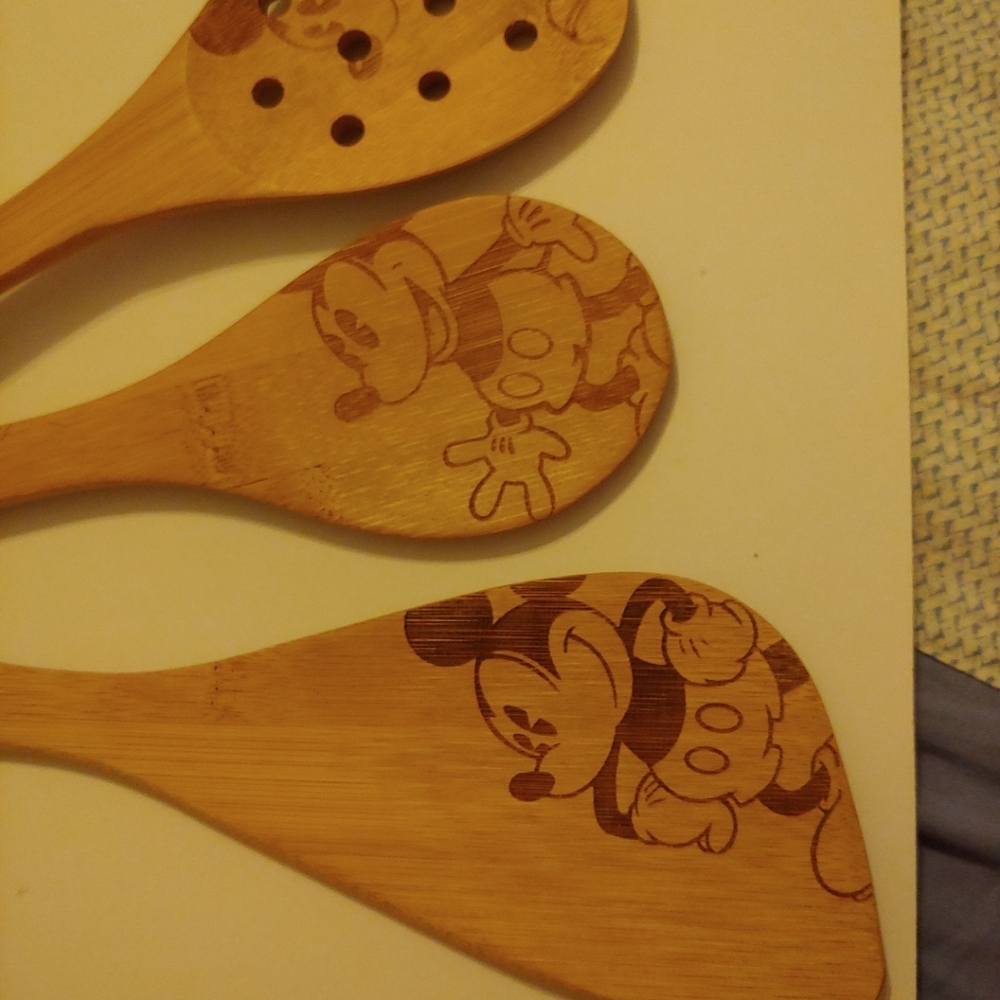 Disney Parks 100% Bamboo Cooking Spoons